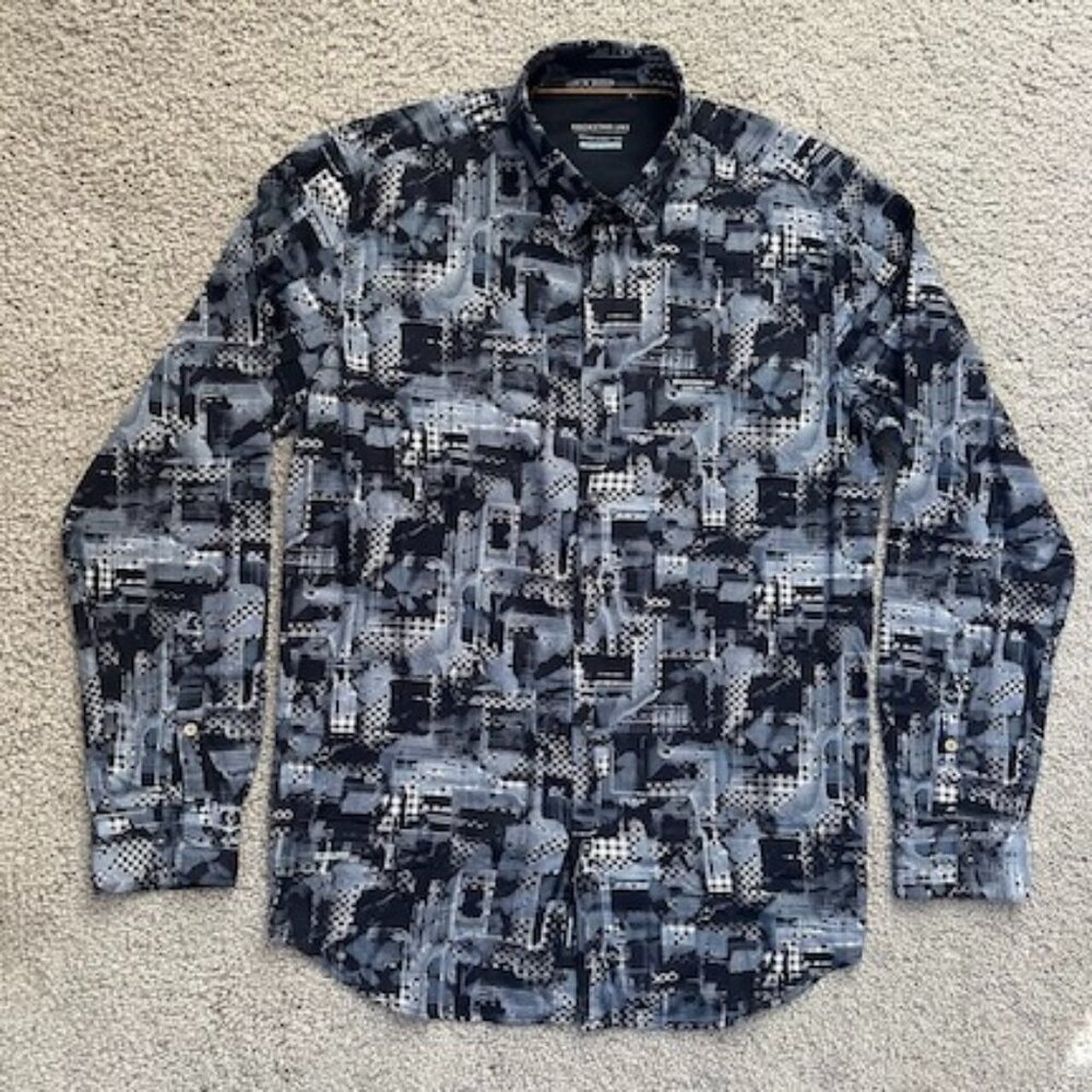 Rockstar Jeans Limited Edition Button Down Shirt - Sz. L - New With Tags Cond.